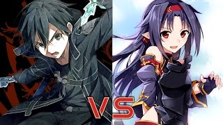 ⚔Kirito vs Yuuki Konno⚔ Sword Art Online Anime MUGEN [upl. by Novart]