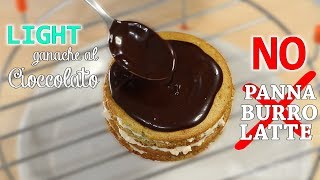 Ganache al Cioccolato LIGHT 0 grassi SENZA burro  panna e latte 😋 Ricetta FIT SQUISITA [upl. by Eirb]