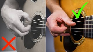 Die entscheidenden 8 Punkte beim Zupfen Fingerpicking  Fingerstyle auf der Gitarre [upl. by Noterb]