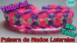 ♥ Tutorial Pulsera Nudos Laterales sin telar ♥ [upl. by Skipp461]