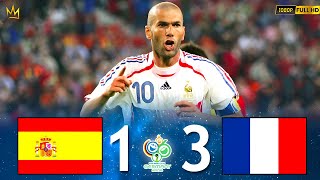 Spain 1  3 France Zidane amazing ● World Cup 2006 Highlights and Goals HD [upl. by Yessac]