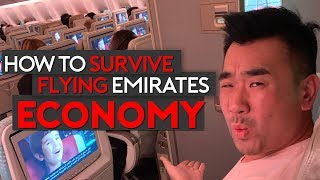 How to Survive Flying Emirates Economy Class Top Tips [upl. by Peugia715]