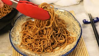 BETTER THAN TAKEOUT  Lo Mein Noodles Recipe [upl. by Etterual]