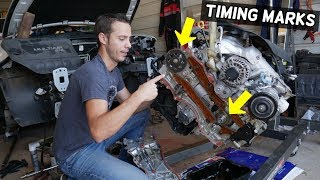 TIMING CHAIN MARKS AND TIMING CHAIN INSTALLATION DODGE DART 24 [upl. by Oalsinatse]