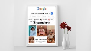 How to make Google theme photo frame  ഗൂഗിൾ തീം ഫോട്ടോ ഫ്രെയിം എങ്ങനെ ഉണ്ടാക്കാം  sheyyasart [upl. by Crescantia]