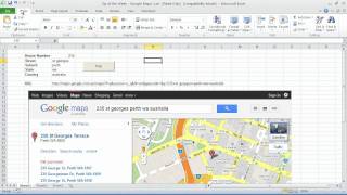 Excel Tips  Tip57 Integrating Google Maps into Excel [upl. by Clarhe629]