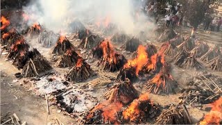 Footage of mass cremations shows devastation of India’s war with COVID19 [upl. by Esmaria]