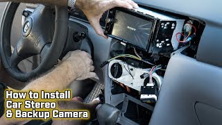 How to Install a Car Stereo and Backup Camera  Toyota Corolla [upl. by Sanez]