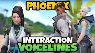 Valorant  Phoenix Interaction Voice lines With Other Agents [upl. by Akit379]