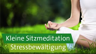 Stressbewältigung – Achtsamkeitsübung Kleine Sitzmeditation bei negativen Gedanken [upl. by Enrev]