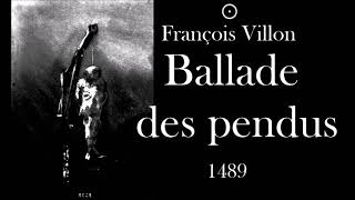 François Villon la Ballade des pendus lu par Gérard Philipe [upl. by Lasorella]