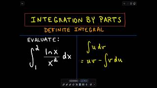 ❖ Integration by Parts  Definite Integral ❖ [upl. by Ayatnahs]