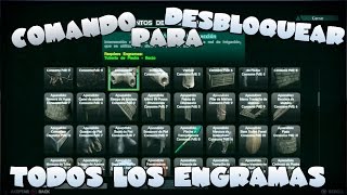 Comando para desbloquear todos los engramas  Ark Survival Evolved xbox one [upl. by Holtz448]