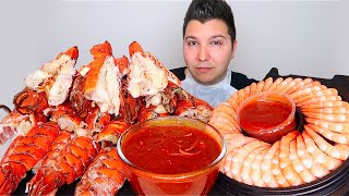 11 Lobster Tails In 11 Bites • Tae amp Lou With Bloves Sauce • MUKBANG [upl. by Ulrikaumeko]