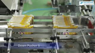 Automatic Pouch Packing System  Bundling and wrapping  Flexiwrap ST [upl. by Ahsennod632]