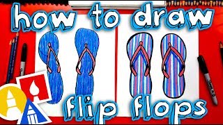 How To Draw FlipFlop Sandals [upl. by Stormi185]