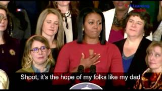 Michelle Obama Last Official Speech as First Lady [upl. by Leinto]