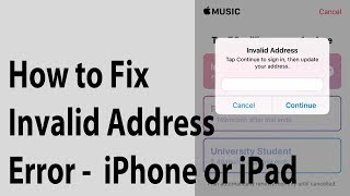 How to Fix Invalid Address Error on iPhone or iPad [upl. by Swainson]