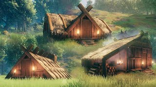 3 Easy Houses to Build in Valheim [upl. by Avitzur]