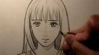 How To Draw a quotRealisticquot Manga Face Female [upl. by Yentiw81]