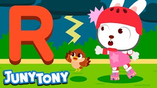 Rabbit on Roller Skates  Phonics Song for Kids  Alphabet R Song  Kindergarten Song  JunyTony [upl. by Laktasic]