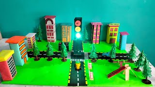 how to make street light and traffic light model craft ideas  science project  diy  howtofunda [upl. by Harriet840]