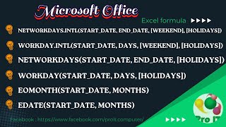 How to Use Date Manipulation EDATE EOMONTH WORKDAY NETWORKDAYS WORKDAYINTL NETWORKDAYSINTL [upl. by Carlota]