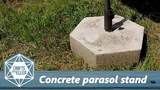 How to make a concrete parasol stand  DIY [upl. by Nowell]