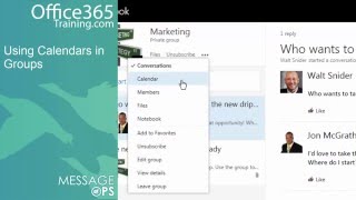 Office 365 Groups  Using Calendars in Groups [upl. by Norred]