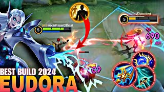 META MAGE 💯 DEADLY ☠️💀  EUDORA BEST BUILD 2024  EUDORA GAMEPLAY 2024 mobilelegends [upl. by Aztilay767]