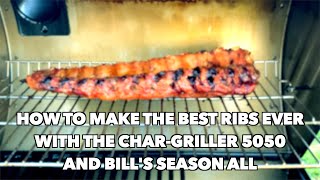 SMOKED RIBS  How to Make Best Ribs Ever CharGriller Duo 5050 [upl. by Sinnaiy496]