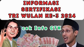 Info Pencairan Sertifikasi Guru TPG TW III 2024 [upl. by Dewitt100]