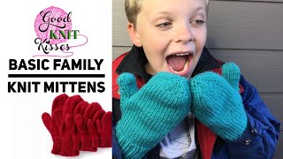 Basic Family Knit Mittens [upl. by Anirehtak]