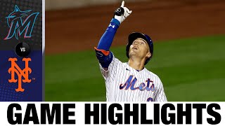 Jacob deGrom fans 14 in Mets 54 win  MarlinsMets Game Highlights 82620 [upl. by Acemahs]