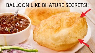 Bhature  Balloon Like Perfect Bhatura Chole Recipe Secrets  CookingShooking [upl. by Sidnac]