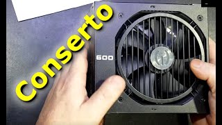 02 Conserto Fonte Real EVGA 600B Defeito Liga Só Fora do PC [upl. by Ahsined]