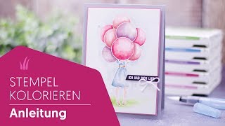 🎈Stempelset quotPersönlich Überbrachtquot mit Stempelfarbe koloriert [upl. by Percival]