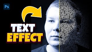 Text Portrait effect  Photoshop Tutorial [upl. by Sissel908]