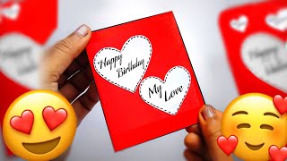 Handmade Birthday Card for bf❣️Happy Birthday My Love Card Making love Card Making for Boyfriend [upl. by Zetrom]