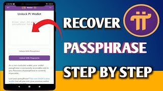 Passphrase Recover Where To Find Pi Network 2025 [upl. by Melvyn]