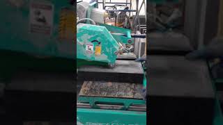 IMER Masonry 350 14” 110v Electric Saw cutting 3” thick Granite Pavers [upl. by Francisco]