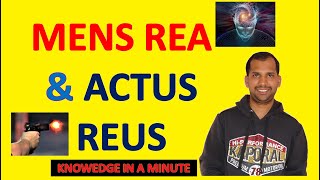 MENS REA and ACTUS REUS  Knowledge in a Minute  One Minute Video to Know a Concept [upl. by Esimorp]