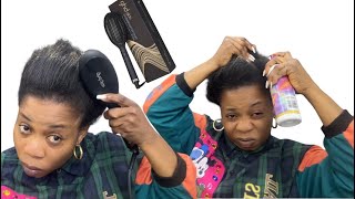 EASY NOHEAT BLOWOUT on Natural Hair  howto [upl. by Eelrihs]