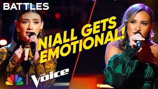 Gina Miles vs Kala Banham on Bon Ivers quotSkinny Lovequot  The Voice Battles  NBC [upl. by Atalante]