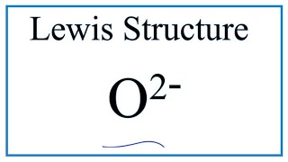 How to Draw the Lewis Dot Structure for O 2 Oxide ion [upl. by Euqinahc]