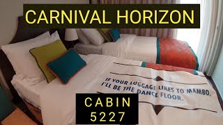 Carnival Horizon Cabin 5227 Category HE  Havana Cabana Stateroom [upl. by Llemar]