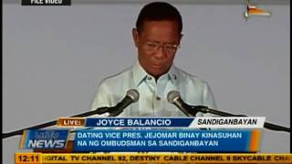 Dating Vice President Jejomar Binay kinasuhan na ng Ombudsman sa Sandiganbayan [upl. by Akirderf]