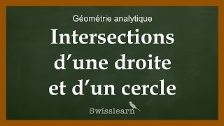 Intersections d’une droite et d’un cercle [upl. by Eenor]