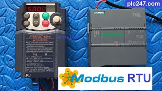 Siemens S71200 quotModbus RTUquot FUJI FRENIC Tutorial [upl. by Clevie521]