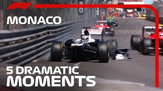 Top 5 Dramatic Moments  Monaco Grand Prix [upl. by Asyla]